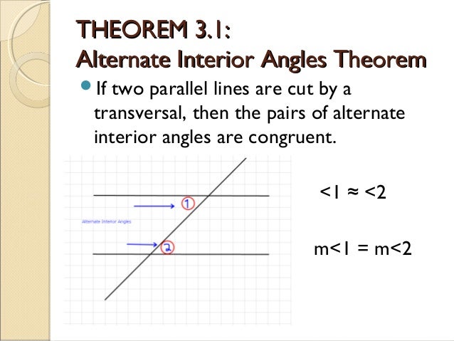 3 2 Use Parallel Lines And Transversals