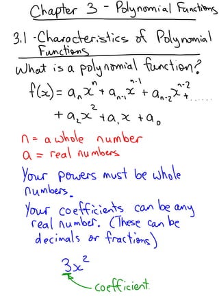 PC 30 3.1   Characteristics of Polynomials