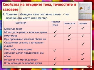 Твърди тела, течности и газове - ЧП, 3 клас, Булвест | PPT