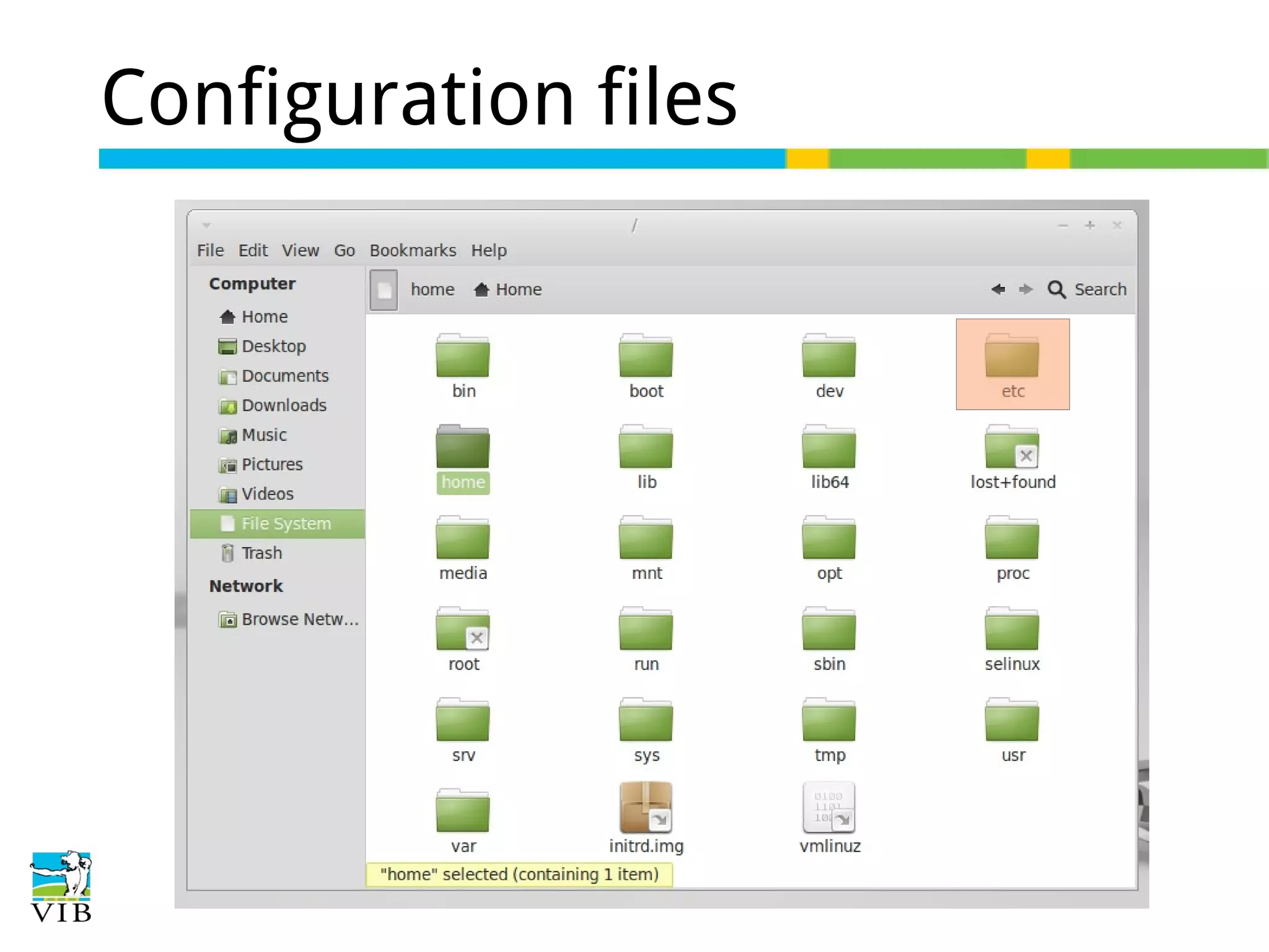Configuration files

 