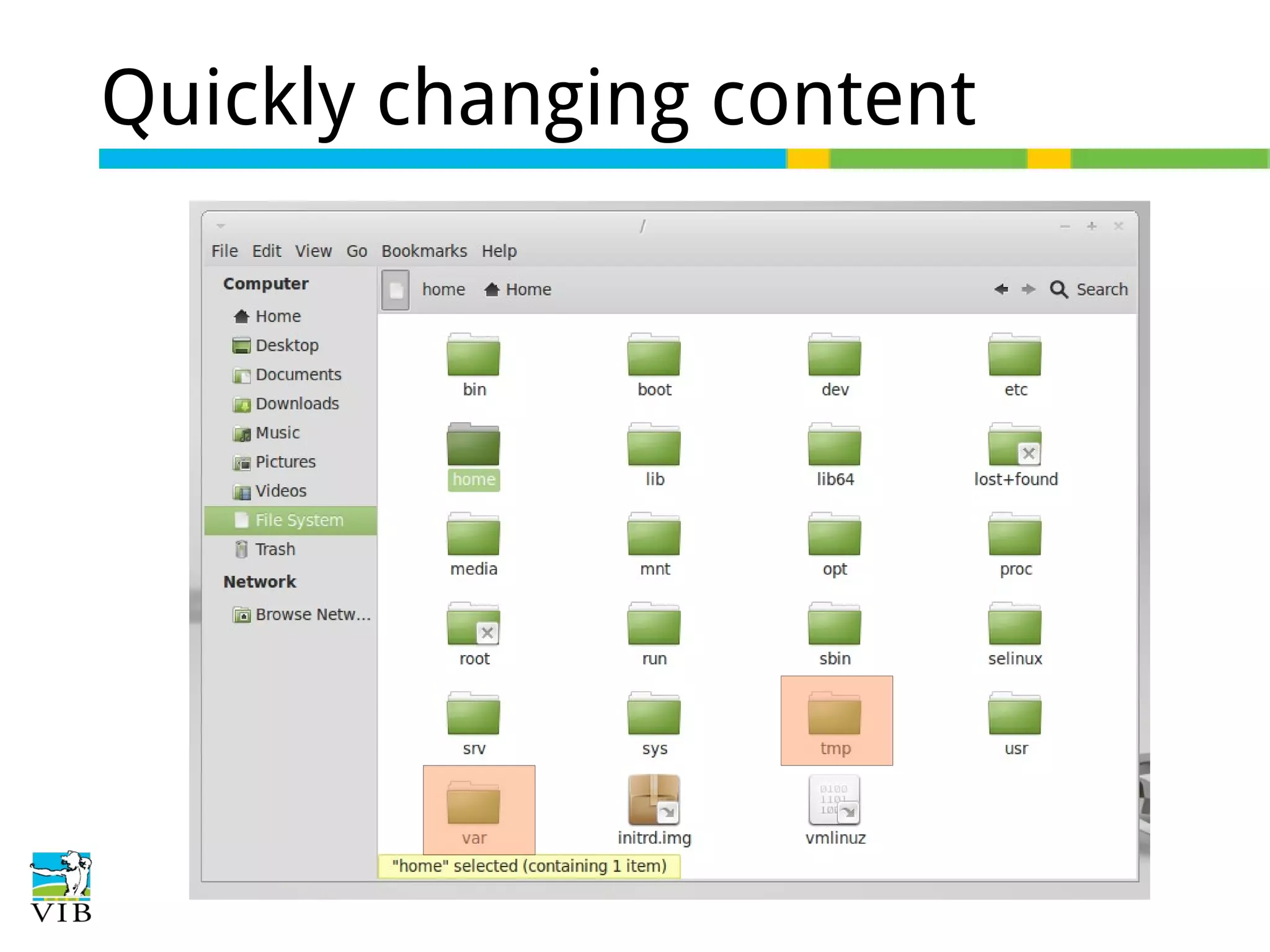 Quickly changing content

 