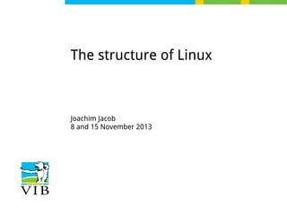 The structure of Linux

Joachim Jacob
8 and 15 November 2013

 