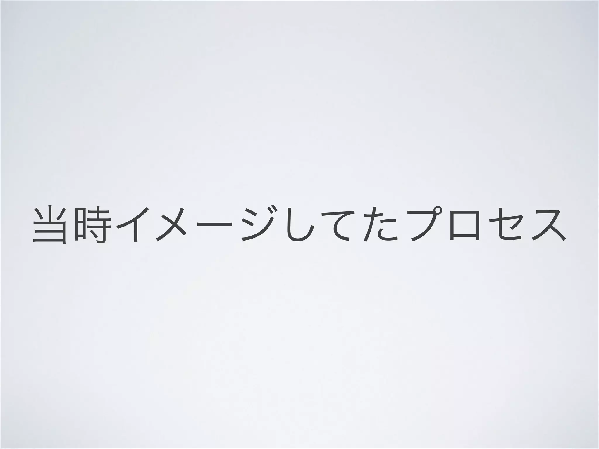 当時イメージしてたプロセス

 