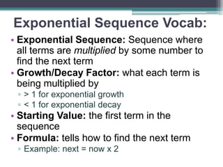 3.1 exponential sequences | PPT