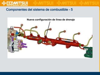 Componentes del sistema de combustible - 5
Nueva configuración de línea de drenaje

 