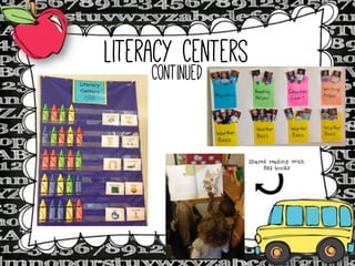 Literacy Centers
Continued
Shared reading with
BIG books

 