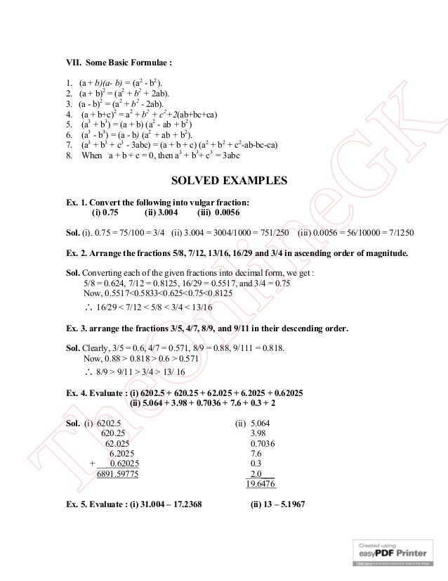 3 decimal fractions 7 8 in decimal form