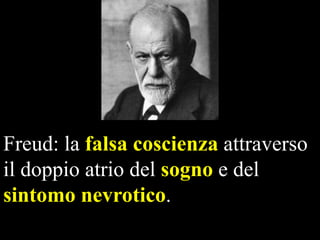 Freud: la falsa coscienza attraverso
il doppio atrio del sogno e del
sintomo nevrotico.

 