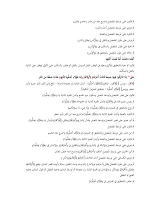 ‫ٍب قالوف على توسط اؼبنفصل و ج معو ابن عامر وعاصم والليث‬
‫اندر‬
‫ٍب دوري على توسط اؼبنفصل أماؿ (النار)‬
‫ٍب قالوف على توسط اؼبنفصل وبالصلة‬
‫َ ِْ ِ‬
‫ٍب ورش على طوؿ اؼبنفصل وبالنقل ُب (واإلنْس) وقلل (النار)‬

‫َ ِْ ِ‬
‫ٍب ضبزة على طوؿ اؼبنفصل بالسكت ُب (واإلنْس)‬

‫َ ِْ ِ‬
‫ٍب خالد على طوؿ اؼبنفصل بالتحقيق ُب (واإلنْس)‬

‫كلَّما دخلَت أُم ٌ لَعنَت أُختَػها‬
‫ُ َ َ َ ْ َّة َ ْ ْ َ‬

‫قالوف ٍب ضبزة بالتحقيق باألوىل وعليو ُب الوقف النقل ٍب ورش بالنقل ٍب خلف بالسكت على األوىل ووقف على الثانية‬
‫بالنقل والسكت‬
‫ِ‬
‫ِ‬
‫آ ِ ْ َ َ ِ ًْ ِ َ ِ‬
‫حتَّى~ إِذا اد كوا فِيها جميعا قَالَت أُخراىم ألُوَلىم ربَّػنَا ىؤَلء أَضلُّونَا فََتِهم عذابًا ضعفا من النَّار‬
‫ْ ْ َ ُ ْ ِ َ ُ ْ َ َ َُ َ‬
‫َ َّارُ َ َ ً‬
‫َ‬
‫َ‬
‫ِ‬
‫ِ‬
‫[فَآصُم : رويس ] [فَآ ِِم : الباقوف] [ىؤالء أَضلُّونَا : أبدؿ الثانية ياء مفتوحة وصال : نػافع وابػن كثػَت وأبػو عمػرو وأبػو‬
‫َ َُ َ‬
‫َص ْ‬
‫َ ْ‬
‫ِ‬
‫جعفر ورويس] [ىؤالء أَضلُّونَا : بتحقيق اؽبمزتُت الباقوف]‬
‫َ َُ َ‬
‫ِ‬
‫قالوف على قصر اؼبنفصل وتوسط اؼبتصل وسكوف ميم اعبمع وأبدؿ اؽبمزة الثانية ياء (ىؤالء يَضلُّونَا)‬
‫َ َُ َ‬
‫ِ‬
‫ِ‬
‫ٍب رويس بضم اؽباء ُب (فَآصُم) وأبدؿ اؽبمزة الثانية ياء مفتوحة (ىؤالء يَضلُّونَا)‬
‫َ َُ َ‬
‫َ ْ‬
‫ِ‬
‫ٍب روح بالتحقيق ُب اؽبمزتُت ُب (ىؤالء يَضلُّونَا) وال شيء لو ب(فأصم)‬
‫َ َُ َ‬
‫ِ‬
‫ٍب قالوف بالصلة وأبدؿ اؽبمزة الثانية ياء (ىؤالء يَضلُّونَا) و ج معو ابن كثَت وأبو جعفر‬
‫اندر‬
‫َ َُ َ‬
‫ِ‬
‫ِ‬
‫ٍب أبو عمرو على قصر اؼبنفصل وتوسط اؼبتصل وأماؿ (النار)و(أُخراىم) وقلل (ألُوالىم) وأبدؿ ياء (ىؤالء يَضلُّونَا)‬
‫َ َُ َ‬
‫َ ُْ‬
‫َْ ُ ْ‬
‫ٍب قالوف على توسط اؼبنفصل‬
‫ِ‬
‫ٍب ابن عامر على توسط اؼبنفصل وبالتحقيق ُب اؽبمزتُت ُب (ىؤالء أضلُّونَا) و ج معو عاصم‬
‫اندر‬
‫َ َُ َ‬
‫ِ‬
‫ٍب قالوف على توسط اؼبنفصل وبالصلة وأبدؿ اؽبمزة الثانية ياء (ىؤالء يَضلُّونَا)‬
‫َ َُ َ‬
‫ِ‬
‫ٍب دوري على توسط اؼبنفصل واإلمالة ُب (النار) و(أُخراىم) والتقليل ُب (أُخراىم) واإلبداؿ ُب (ىؤالء يَضلُّونَا)‬
‫َ َُ َ‬
‫َْ ُ ْ‬
‫َْ ُ ْ‬
‫ٍب أبو اغبارث على توسط اؼبنفصل أماؽبما (أُخراىم ألُوالىم) و ج معو خلف العاشر‬
‫ْ َ ُ ْ ِ َ ُ ْ اندر‬
‫ِ‬
‫ِ‬
‫ٍب دوري الكسائي على توسط اؼبنفصل أماؿ الثالث (أُخراىم ألُوالىم)و(النَّار )‬
‫َْ ُ ْ َ ُ ْ‬
‫ِ‬
‫ٍب ورش على طوؿ اؼبنفصل وقلل (أخراىم )و(النار) رائية وجو واحد التقليل ب(ٗ) أوجو قصر البدلُت وفتح (ألُوالىم)‬
‫َ ُْ‬
‫ِ‬
‫وتقليل (أُخراىم )و(النَّار ) واإلبداؿ ُب اؽبمزة الثانية ياء مفتوحة ٍب توسط البدلُت وعليو التقليػل ٍب طػوؿ البػدلُت وعليػو‬
‫َْ ُ ْ‬
‫الفتح ٍب التقليل‬
‫ِ‬
‫ٍب خلف بالتحقيق ُب اؽبمزتُت ُب (ىؤالء أضلُّونَا)‬
‫َ َُ َ‬

 