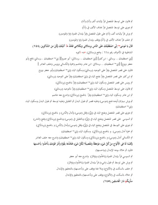 ‫ٍب قالوف على توسط اؼبنفصل قرأ بإثبات ألف (أنا) (أنا)‬
‫ٍب دوري على توسط اؼبنفصل قرأ حبذؼ األلف ُب (أناْ)‬
‫ٍب ورش قرأ بإثبات ألف (أنا) على طوؿ اؼبنفصل وقرأ بإبداؿ اؽبمزة واوا (اؼبومنُت)‬
‫ٍب خلف قرأ حبذؼ األلف ُب (أناْ) ووقف بإبداؿ اؽبمزة واوا (اؼبومنُت)‬
‫ِ‬
‫ََ ِ‬
‫قَاؿ يَا موسى~ إِنّْي اصطَف ْيتُك علَى النَّاس بِرساَلتِي وبِكَلمي فَخذ مآ آتَػ ْيتُك َكن من الشاكِرين (ٗٗٔ)‬
‫ْ َ َ َ‬
‫َ ُ َ‬
‫ُ ْ َ َ َ وُ ْ َ َّ ِ َ‬
‫ِ َِ َ َ‬
‫الشاطبية ُب األعراؼ رقم ٛٙٙ : وصبع (رساالٌب) ضبتو ذكوره‬
‫[إينَ اصطفيتك .. برساليت : ابن كثَت] [إينَ اصطفيتك .. برساالٌب: أبو عمرو][ إين~ اصطفيتك ..برساليت:نافع وأبو‬
‫جعفر وروح] [إين~ اصطفيتك .. برساالٌب :ابن عامر وعاصم وضبزة والكسائي ورويس وخلف العاشر ]‬
‫قالوف على قصر اؼبنفصل وقرأ على التوحيد (برساليت) وسكوف الياء (إين~ اصطفيتك) وأبو جعفر وروح‬
‫ٍب ابن كثَت على قصر اؼبنفصل وقرأ بفتح الياء ُب (إينَ اصطفتيك) وقرأ على التوحيد (برساليت)‬

‫ٍب رويس على قصر اؼبنفصل وسكوف الياء (إين~ اصطفيتك) وقرأ باعبمع (بِرساالٌِب)‬
‫َِ َ‬

‫ٍب قالوف على توسط اؼبنفصل وسكوف الياء (إين~ اصطفيتك) وقرأ بالتوحيد (برساليت)‬

‫ٍب ابن عامر وسكوف الياء (إين~ اصطفيتك) وقرأ باعبمع (بِرساالٌِب) و ج معو عاصم‬
‫اندر‬
‫َِ َ‬

‫ٍب ورش ب(ٗ ) أوجػػو فػػتح (موسػػى) وعليػػو قصػػر ٍب طػػوؿ البػػدؿ ٍب التقليػػل وعليػػو توسػػط ٍب طػػوؿ البػػدؿ وسػػكوف اليػػاء‬
‫(إين~ اصطفيتك)‬

‫ِ‬
‫ٍب دوري على قصر اؼبنفصل وبفتح الياء ُب (إِينَ) وقلل (موسى) وأماؿ (النَّاس) و باعبمع (بِرساالٌِب)‬
‫ّْ‬
‫َِ َ‬

‫ٍب السوسي على قصر اؼبنفصل وبفتح الياء ُب (إِينَ) وبالتقليل ُب (موسى) وباعبمع (بِرساالٌِب) وفتح (الناس)‬
‫ّْ‬
‫َِ َ‬

‫ِ‬
‫ٍب دوري على التوسط ُب اؼبنفصل وبفتح الياء ُب (إِينَ) وقلل (موسى) وأماؿ (النَّاس) و باعبمع (بِرساالٌِب)‬
‫ّْ‬
‫َِ َ‬

‫ٍب ضبزة أماؿ (موسى) و باعبمع (بِرساالٌِب) وسكوف الياء (إين~ اصطفيتك)‬
‫َِ َ‬
‫ٍب الكسائي أماؿ (موسى) و باعبمع (بِرساالٌِب) وسكوف الياء (إين~ اصطفيتك) و ج معو خلف العاشر‬
‫اندر‬
‫َِ َ‬
‫ٍ‬
‫ْ ِ ِ ُ ّْ َ ٍ ِ‬
‫ِ‬
‫َكتَْبػنَا لَوُ فِي األَلْواح من كل شيء موعظَةً وتَػفصيَل لِكل شيء فَخذىا بِقوةٍ وأْمر قَػومك يَأْخذوا بِأَحسنِها‬
‫وَ‬
‫َ ْ ً ُ ّْ َ ْ ُ ْ َ ُ َّ َ ُ ْ ْ َ َ ُ ُ ْ َ َ‬
‫َ ْ‬
‫ْ َْ‬
‫قالوف ٍب خالد بوجو اإلبداؿ (بياحسنها)‬

‫ٍب السوسي قرأ بإبداؿ اؽبمزة (يَاخذوا) و(وام ْر) و ج معو أبو جعفر‬
‫َ ُ اندر‬
‫ُُ‬
‫ٍب ورش على توسط ٍب طوؿ (شيء) قرأ بإبداؿ اؽبمزة (يَاخذوا) و(وام ْر)‬
‫ُُ‬
‫َُ‬

‫ٍب خلف بالسكت ُب (األلواح) وبال غنة ووقف على (بأحسنها) بالتحقيق واإلبداؿ‬

‫ٍب خالد بالسكت ُب (األلواح) ووقف على (بأحسنها) بالتحقيق واإلبداؿ‬
‫ِِ‬
‫سأُريكم دار الْفاسقين (٘ٗٔ)‬
‫َ ِ ُْ ََ َ َ‬

 