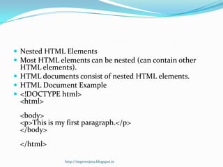 3. elements | PPTX | Web Design and HTML | Internet
