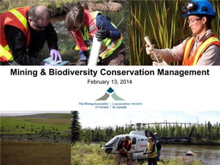 Mining & Biodiversity Conservation Management
February 13, 2014

 