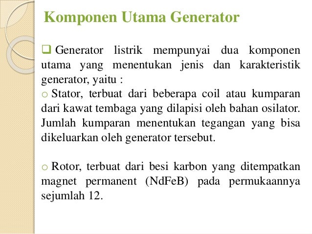 Sistem Catu Daya SCD BAB 3 generator listrik Sistem Catu Daya SCD BAB 3 generator listrik