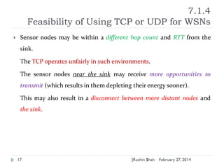 Tcp Sensor Transport control protocols for Wireless sensor networks | PPTX