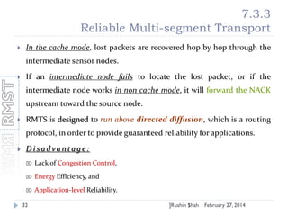 Transport control protocols for Wireless sensor networks | PPTX