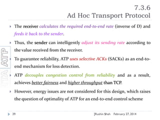 Transport control protocols for Wireless sensor networks | PPTX