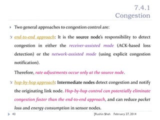 Transport control protocols for Wireless sensor networks | PPTX