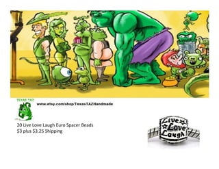 20 Live Love Laugh Euro Spacer Beads
$3 plus $3.25 Shipping
 