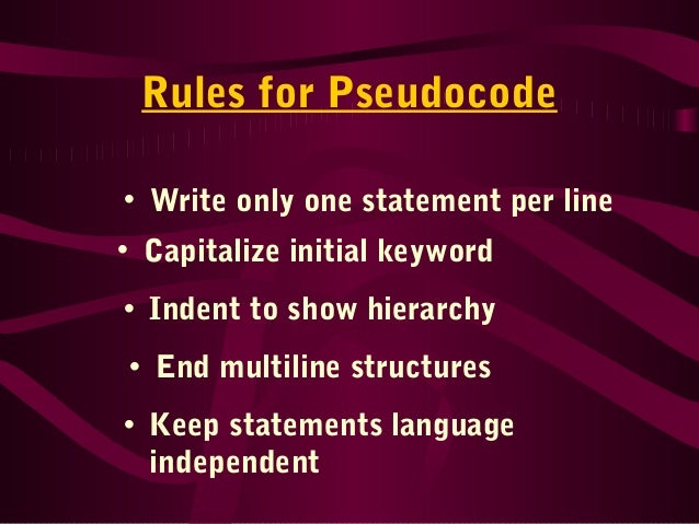 pseudo code basics