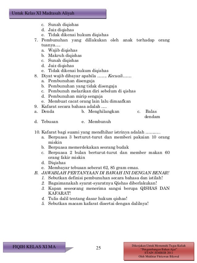 Buku Fiqh Kelas Xi Ma