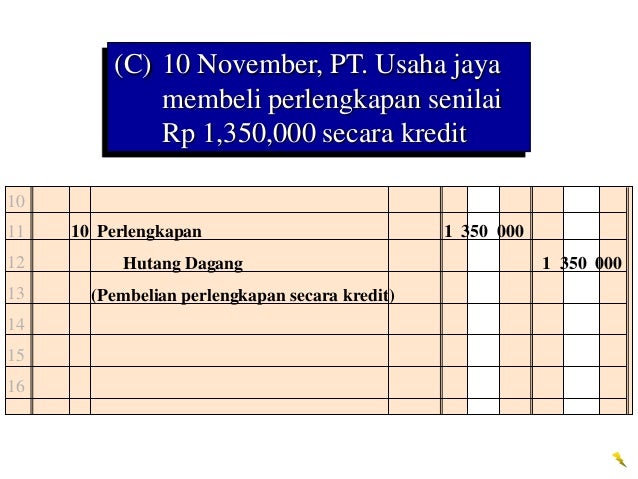 30 Pembelian Peralatan Secara Kredit Memberikan Pengaruh Pada Jurnal Info Dana Tunai
