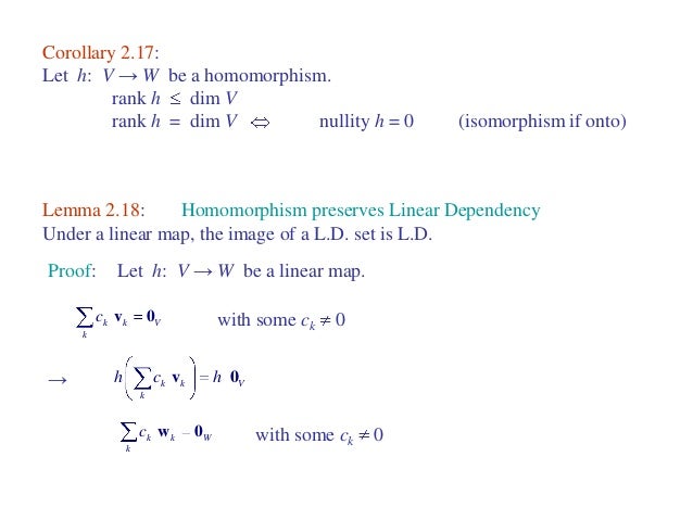 Homomorphisms