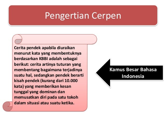 Pengertian Cerpen Menurut Kamus Besar Bahasa Indonesia Pigura