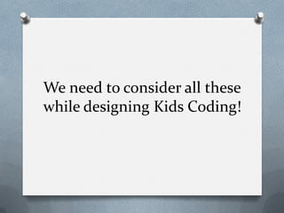 How to Teach how to Code for kids | PPT