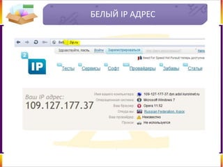 БЕЛЫЙ IP АДРЕС
 