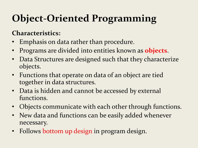 Introduction to oops concepts | PDF | Programming Languages | Computing