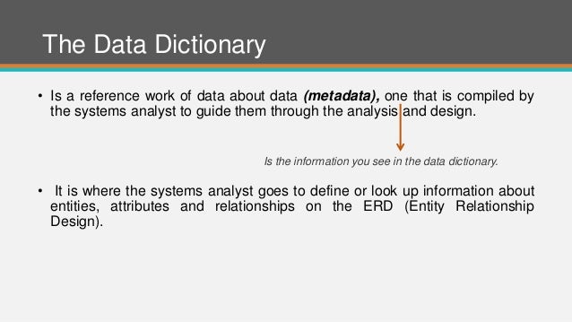 Importance Of Data Dictionary In System Analysis And Design Importance Of Data Dictionary In System Analysis And Design