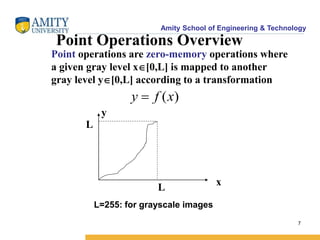 3.point operation and histogram based image enhancement | PPTX