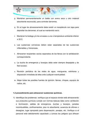 Almacenamiento y transporte de sustancias químicas | PDF