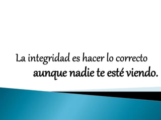 aunque nadie te esté viendo.
 