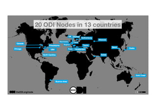 20 ODI Nodes in 13 countries 
 