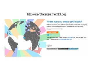 http://certificates.theODI.org 
 