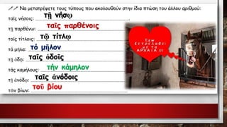 τῇνήσῳταῖς παρθένοιςτῷτίτλῳτόμῆλονταῖς ὁδοῖςτήν κάμηλονταῖς ἀνόδοιςτοῦβίου  
