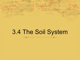 3.4 The Soil System 
 
