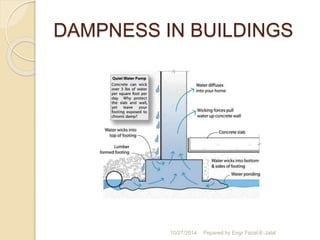 DAMPNESS IN BUILDINGS 
10/27/2014 Pepared by Engr Fazal-E-Jalal 
 