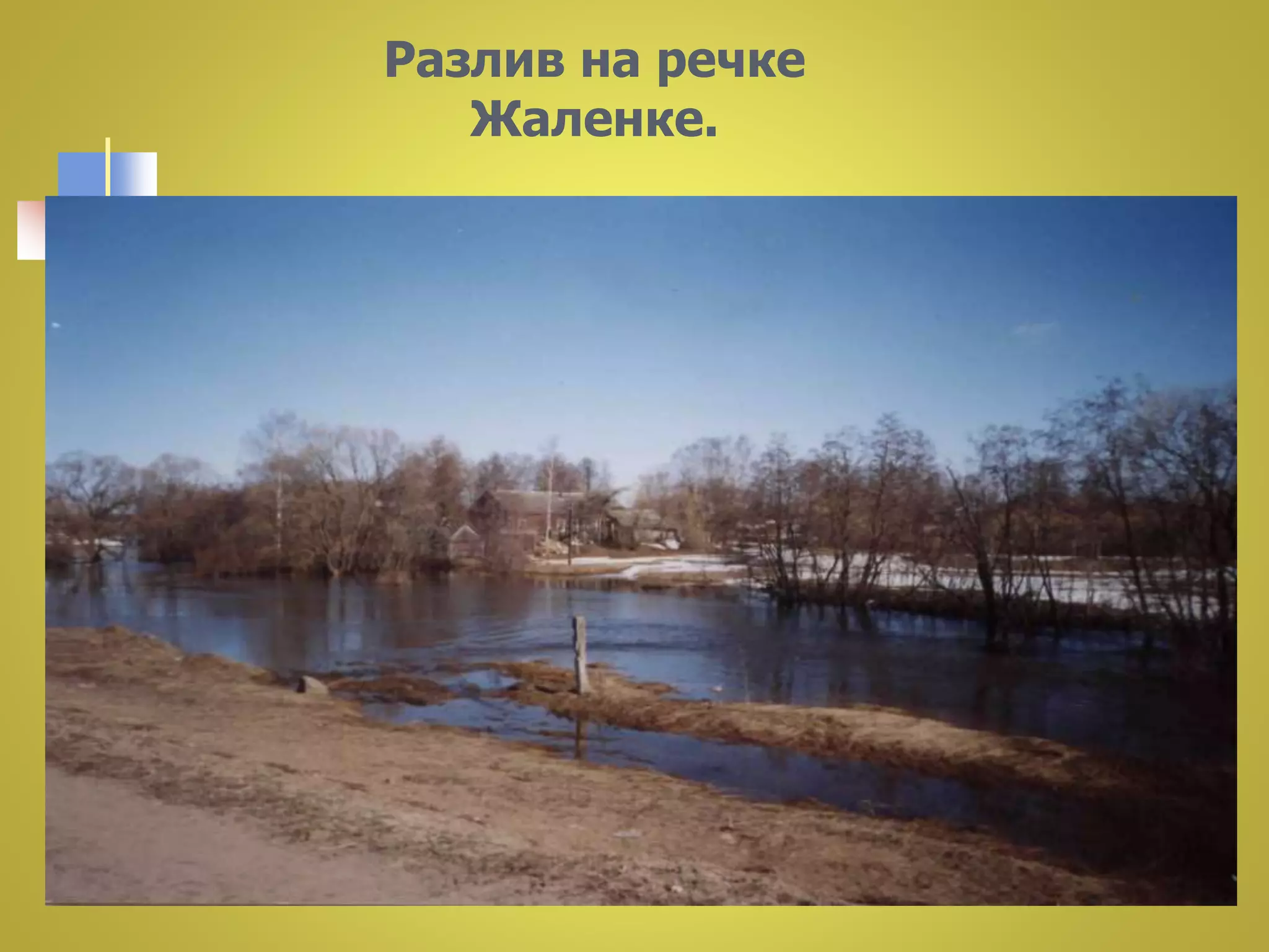 Разлив на речке 
Жаленке. 
 
