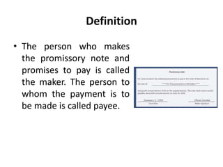 Promissory notes - Legal Environment of Business - Business Law - Manu ...