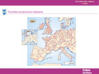 HISTORIA DBH 4.MAILA 
3. GAIA 
Trenbide europarraren bilakaera 
 