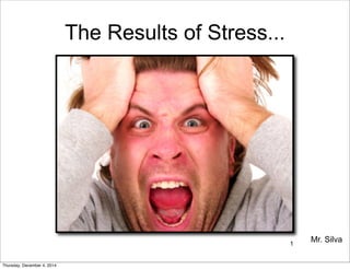The Results of Stress...
1
Mr. Silva
Thursday, December 4, 2014
 