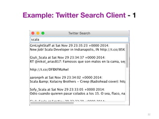 Example: Twitter Search Client - 1 
22 
 