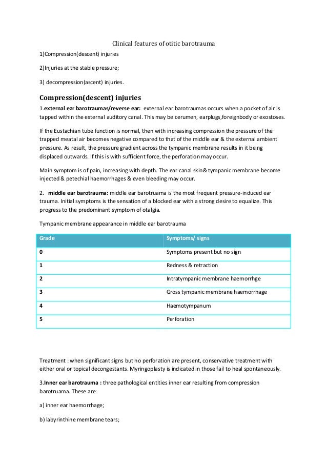 3. otitic barotrauma &otitic illness