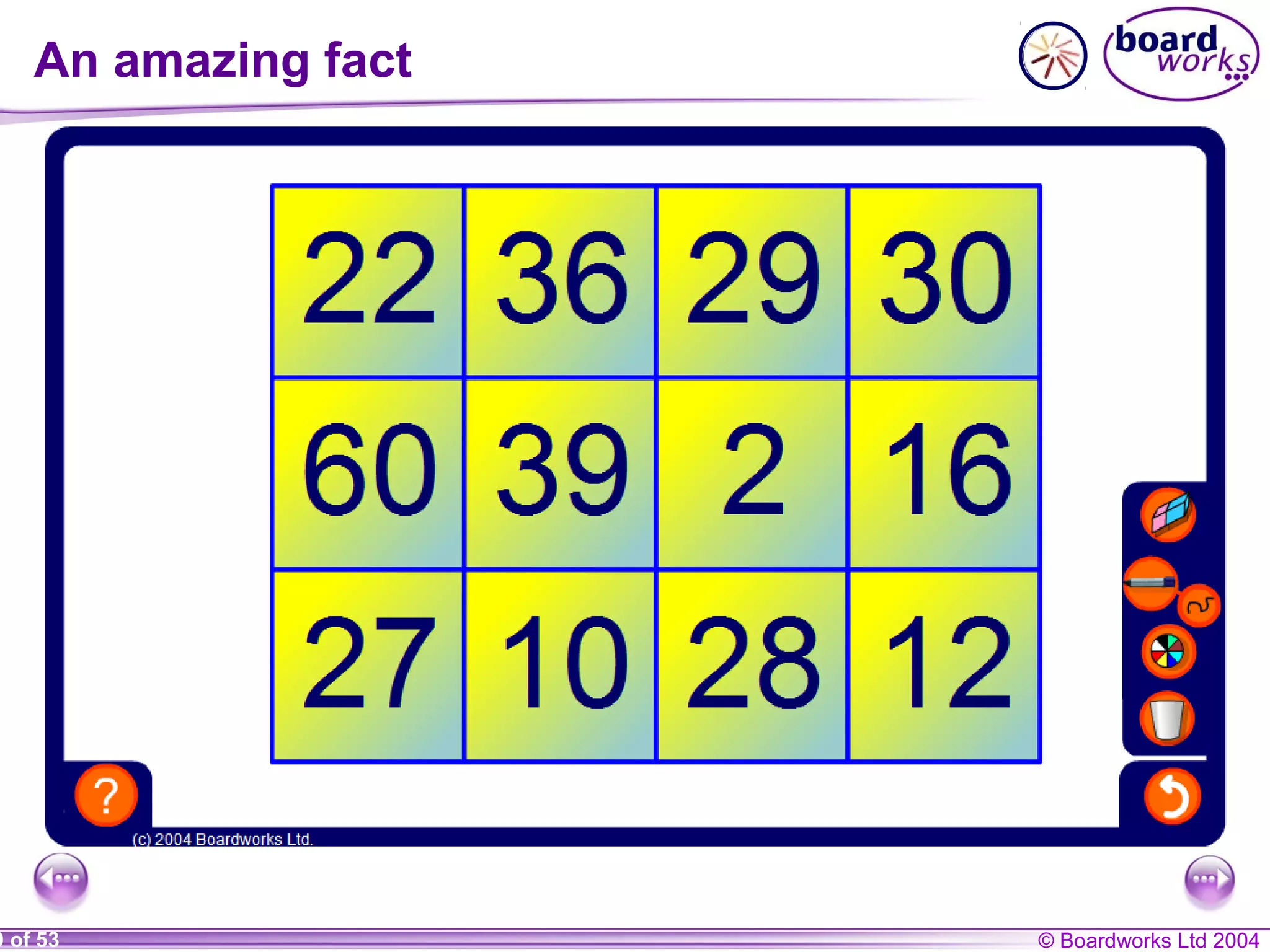 © Boardworks Ltd 20049 of 53
An amazing fact
 