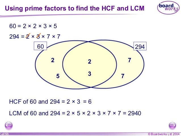 hcf venn diagram