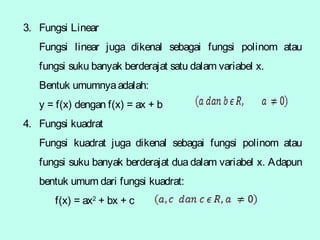 3. fungsi kuadrat | PPT