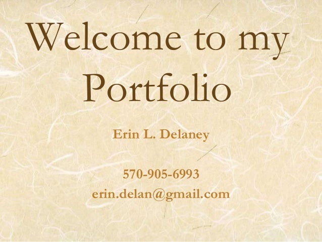 Welcome to my Portfolio