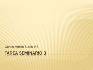 TAREA SEMINARIO 3
Carlos Morillo Sicilia 1ºB
 